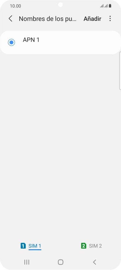 Pulsa la tarjeta SIM deseada.