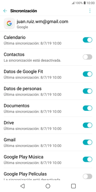 Pulsa el indicador junto a 