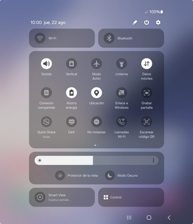 Pulsa el icono de ajustes.