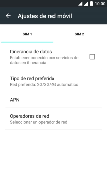 Pulsa Operadores de red y espera mientras el teléfono está buscando redes.