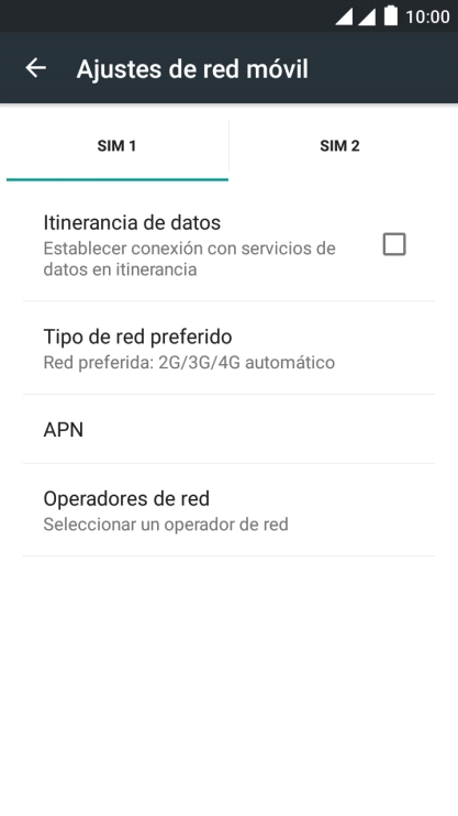 Pulsa Operadores de red y espera mientras el teléfono está buscando redes.