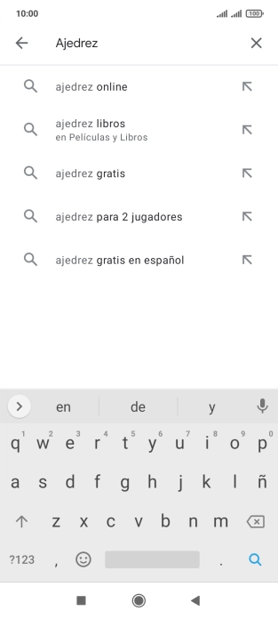 Introduce el nombre del tema o de la app y pulsa el icono de búsqueda.