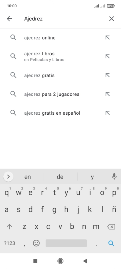 Introduce el nombre del tema o de la app y pulsa el icono de búsqueda.