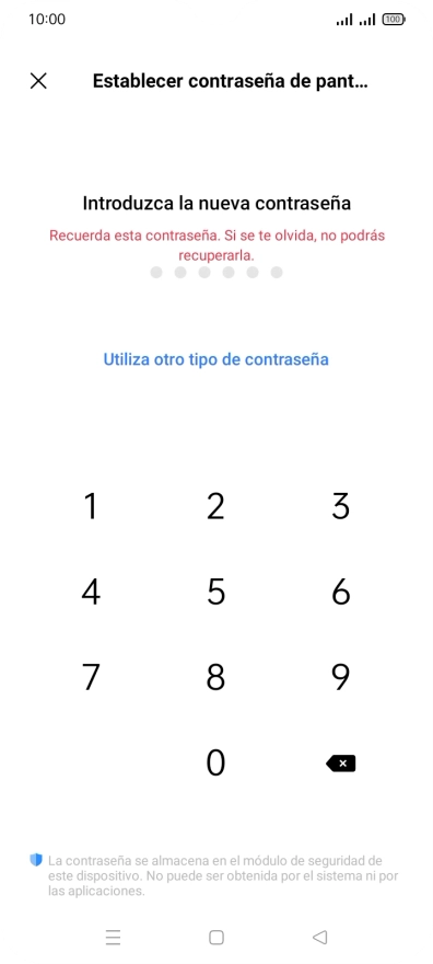 Pulsa Utiliza otro tipo de contraseña.