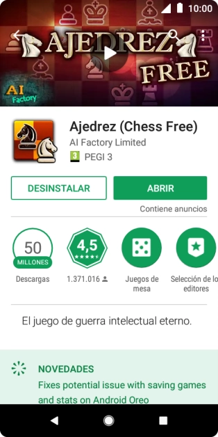 Pulsa DESINSTALAR.