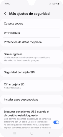Pulsa Seguridad de tarjeta SIM.