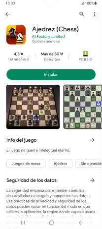Pulsa Instalar y sigue las indicaciones de la pantalla para instalar la app.