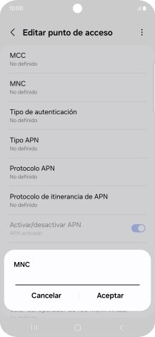 Introduce 01 y pulsa Aceptar.