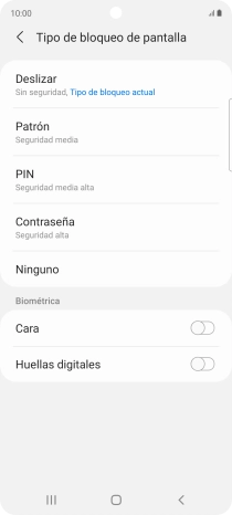 Pulsa Huellas digitales.