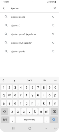 Introduce el nombre del tema o de la app y pulsa el icono de búsqueda.