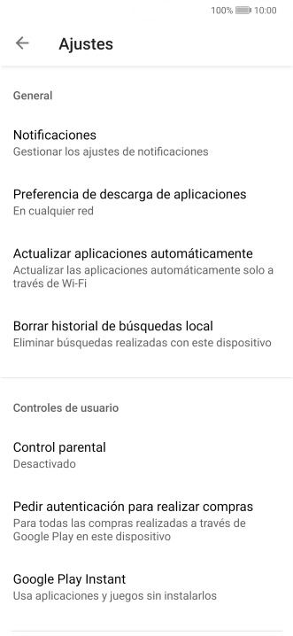 Pulsa Actualizar aplicaciones automáticamente.
