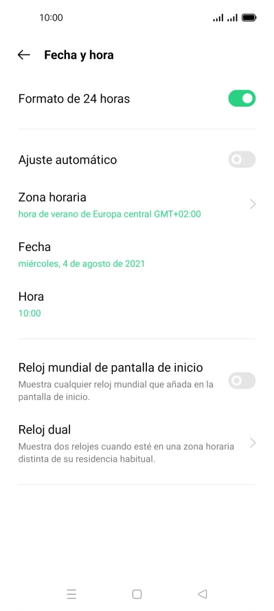 Pulsa el indicador junto a 