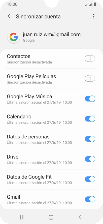 Pulsa el indicador junto a 