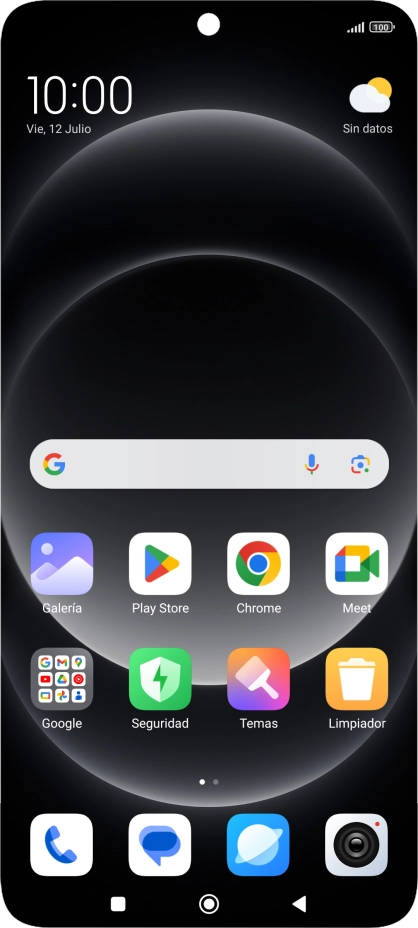 Desliza dos dedos hacia abajo desde la parte superior de la pantalla.