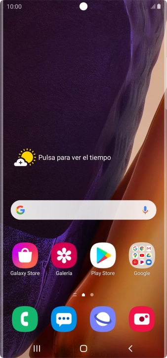 Desliza dos dedos hacia abajo desde la parte superior de la pantalla.