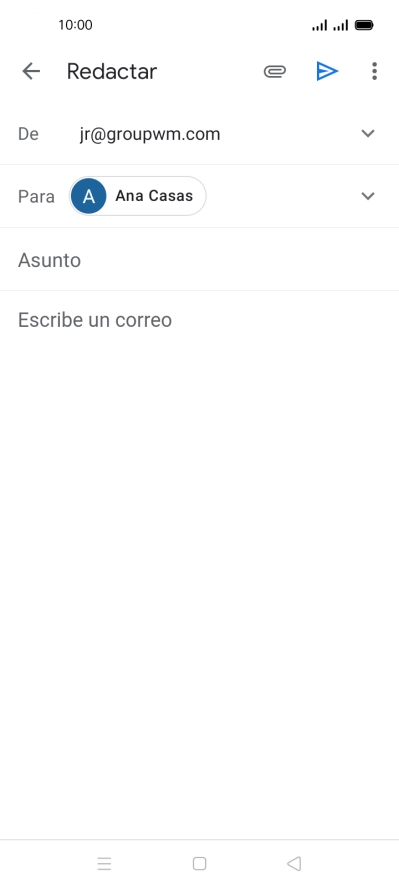 Pulsa Asunto e introduce el asunto deseado. Pulsa Asunto e introduce el asunto deseado.