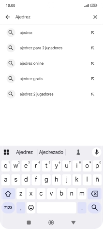 Introduce el nombre del tema o de la app y pulsa el icono de búsqueda.