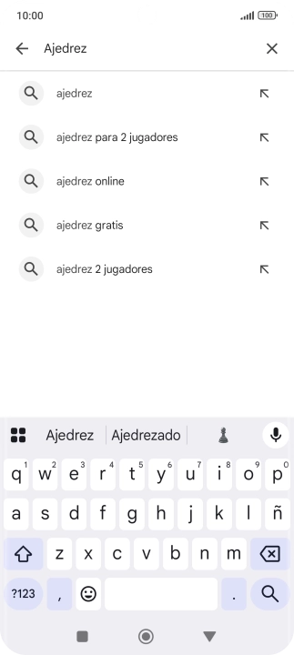 Introduce el nombre del tema o de la app y pulsa el icono de búsqueda.