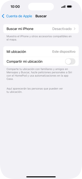 Pulsa Buscar mi iPhone.