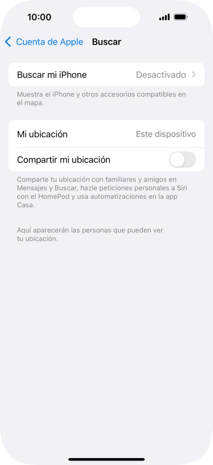 Pulsa Buscar mi iPhone.