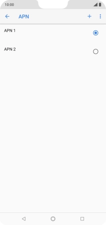 Pulsa en el campo junto a la conexión de datos para activarla.