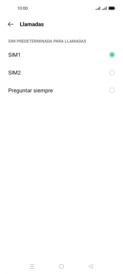 Pulsa el ajuste deseado.