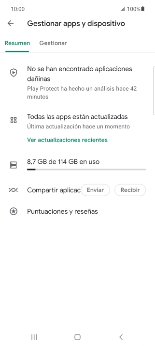 Pulsa Gestionar.