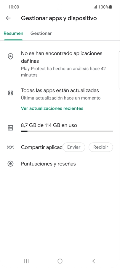Pulsa Gestionar.