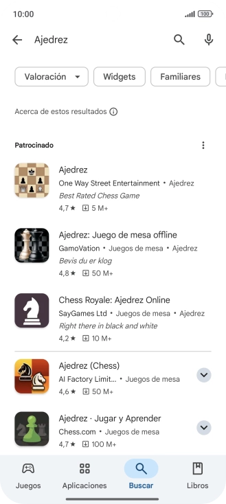 Pulsa la app deseada.