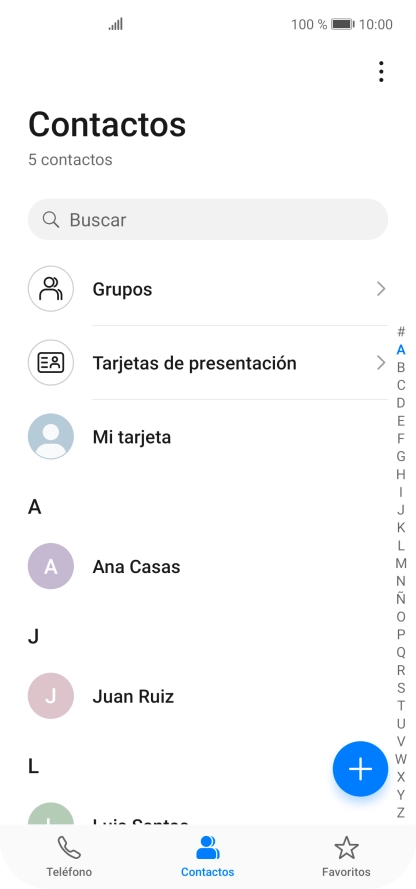 Pulsa el contacto deseado.