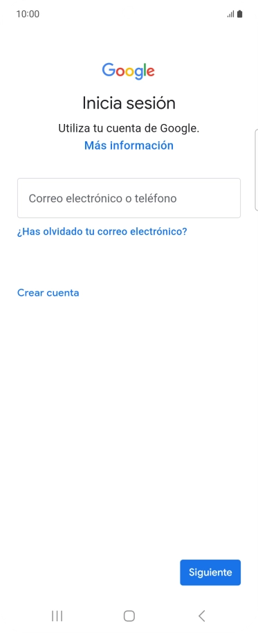Si no tienes una cuenta de Google, pulsa Crear cuenta y sigue las indicaciones de la pantalla para ver cómo crear una cuenta nueva.