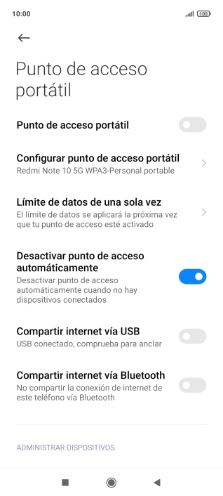 Pulsa el indicador junto a 