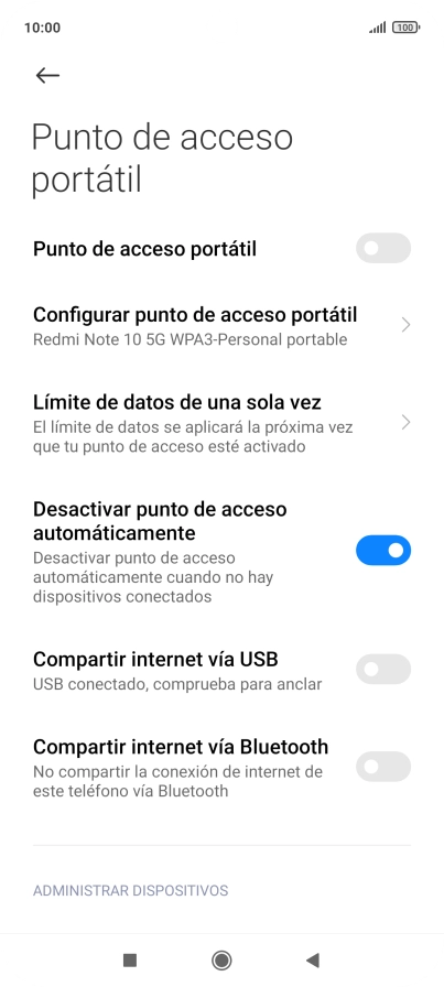 Pulsa el indicador junto a 