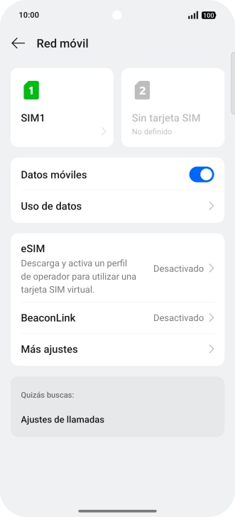 Pulsa Uso de datos.