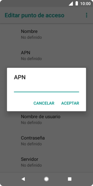 Introduce airtelwap.es y pulsa ACEPTAR.
