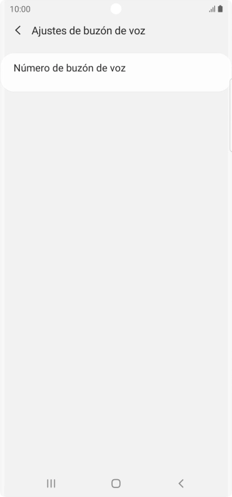 Pulsa Número de buzón de voz.