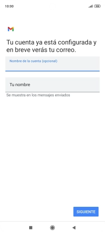 Pulsa Tu nombre e introduce el nombre del remitente.