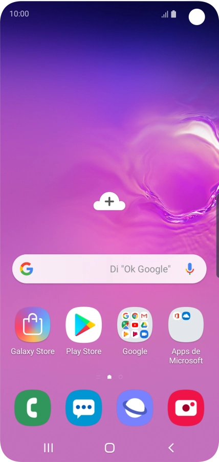 Desliza el dedo hacia abajo desde la parte superior de la pantalla. Desliza el dedo hacia abajo desde la parte superior de la pantalla.