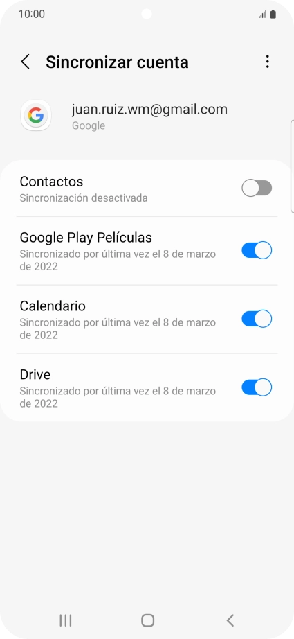 Pulsa el indicador junto a 