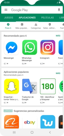 Pulsa en el campo de búsqueda.