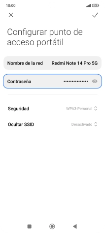 Pulsa Contraseña e introduce una contraseña.