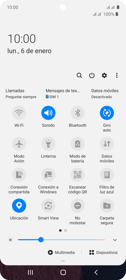 Pulsa el icono de ajustes.