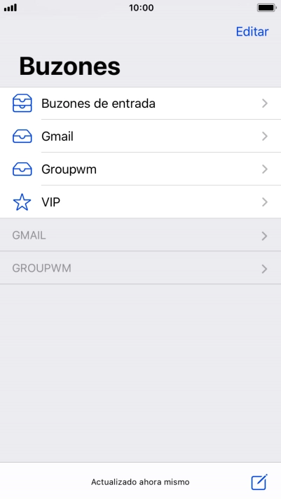 Pulsa la cuenta de correo electrónico deseada.