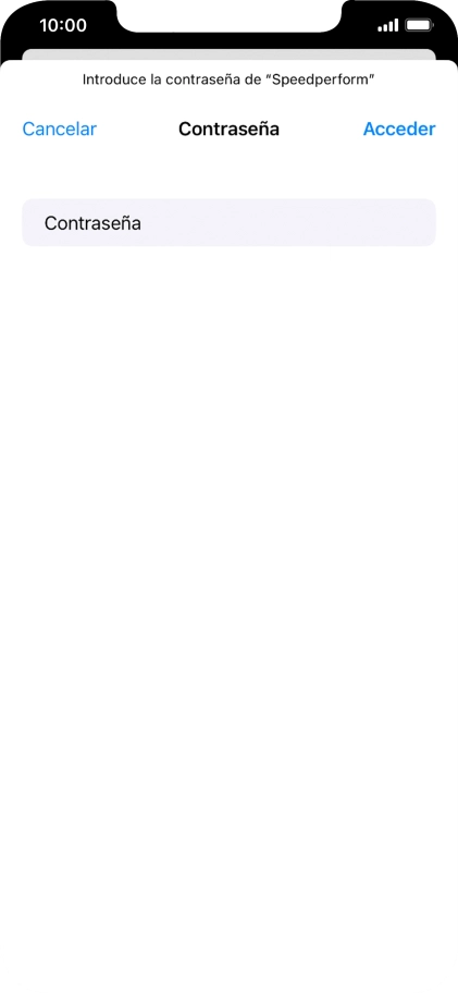 Introduce la contraseña de la red wifi y pulsa Acceder.