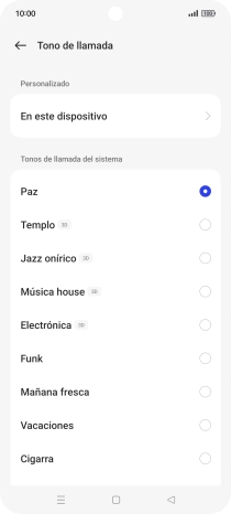 Pulsa los timbres de llamada deseados para escucharlos. Pulsa los timbres de llamada deseados para escucharlos.