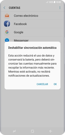 Pulsa OK para desactivar la función.