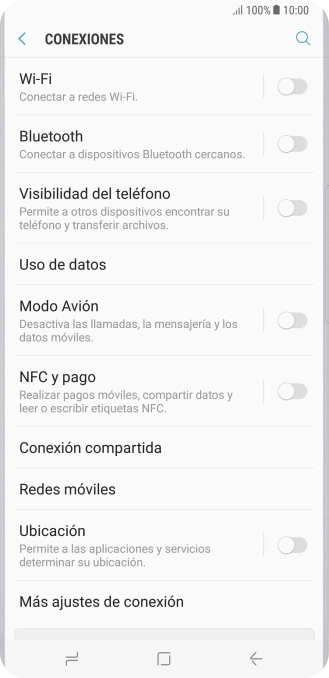 Pulsa Conexión compartida.