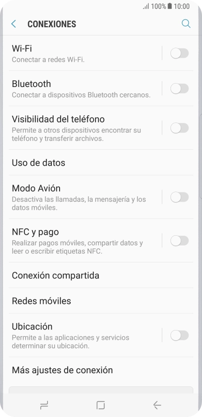 Pulsa Conexión compartida.