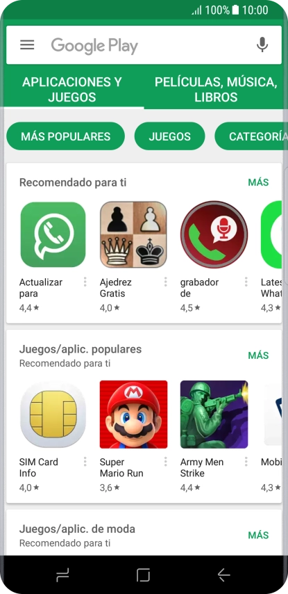 Desliza el dedo hacia la derecha desde la parte izquierda de la pantalla.