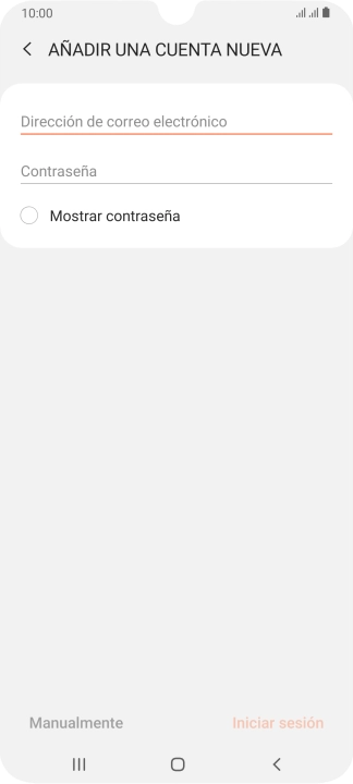 Pulsa Dirección de correo electrónico e introduce tu dirección de correo electrónico.